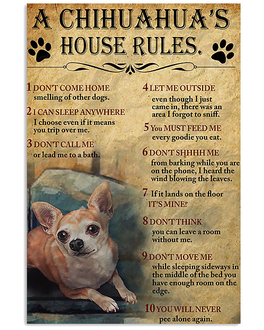 A Chihuahua's House Rules 11x17 Poster