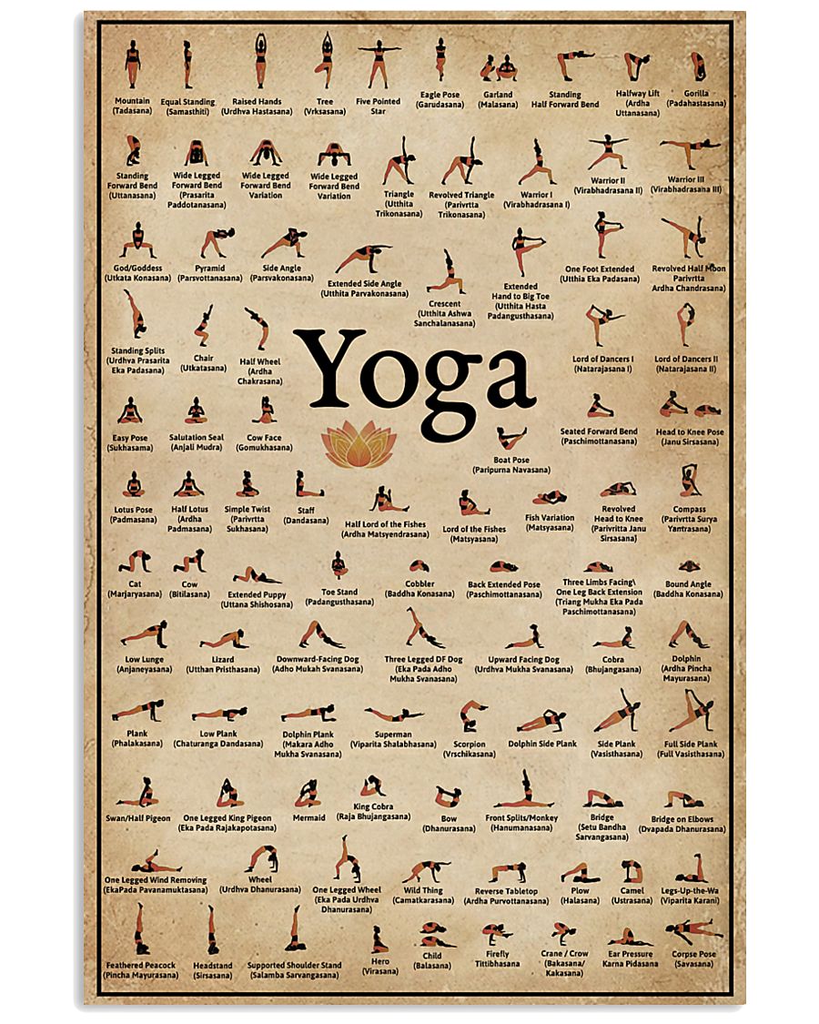 Yoga Poses 16x24 Poster