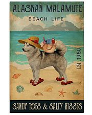 Beach Life Sandy Toes Alaskan Malamute 11x17 Poster front