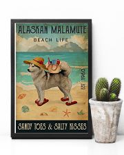 Beach Life Sandy Toes Alaskan Malamute 11x17 Poster lifestyle-poster-8