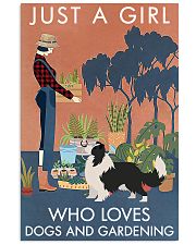 Vintage Just A Girl Loves Gardening Border Collie 11x17 Poster front