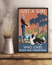 Vintage Just A Girl Loves Gardening Border Collie 11x17 Poster lifestyle-poster-3