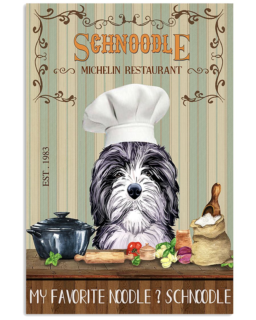Schnoodle Michelin Restaurant And Dog 11x17 Poster
