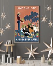 Vintage And She Lived Happily Dogs Gardening 11x17 Poster lifestyle-holiday-poster-1