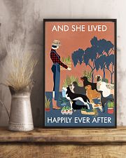 Vintage And She Lived Happily Dogs Gardening 11x17 Poster lifestyle-poster-3