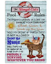 Bengal Cat Pool Rule 16x24 Poster front