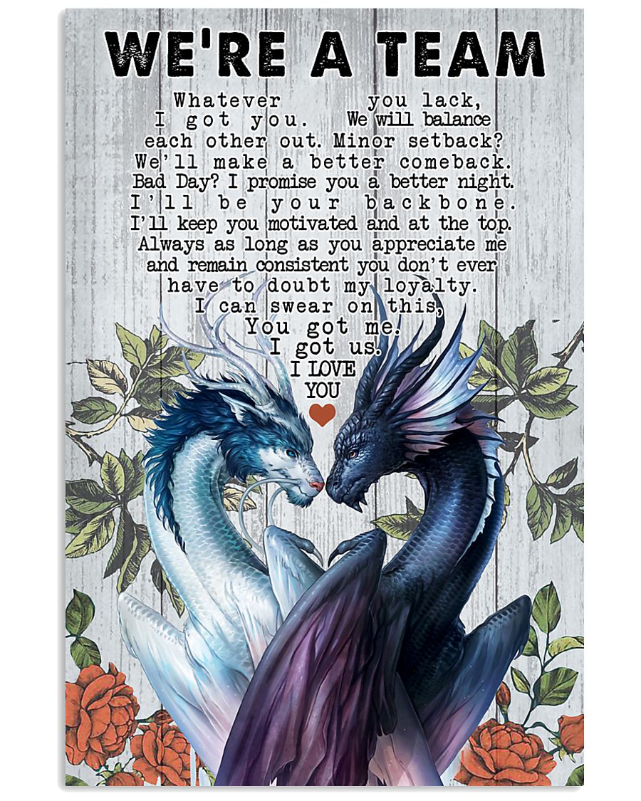 Wolf poster we/'re a team whatever you lack we will balance each other out Minor