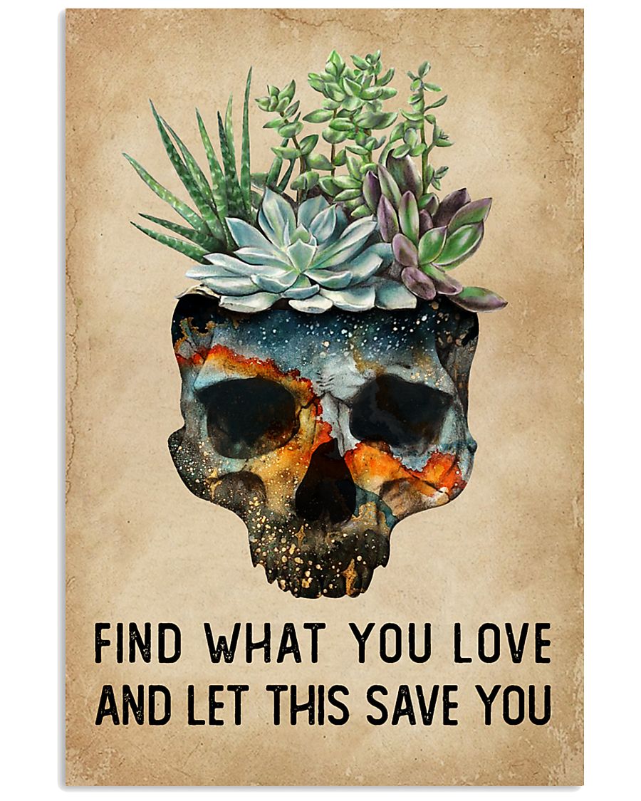 Watercolor Succulent Skull Find What 11x17 Poster