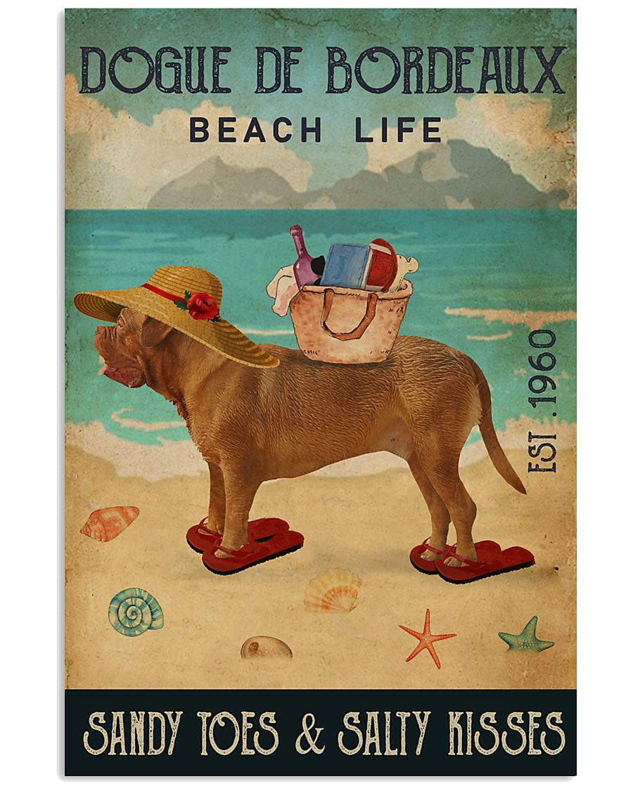 Beach Life Sandy Toes Dogue De Bordeaux 11x17 Poster