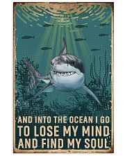 Retro Ocean Find My Soul Shark 11x17 Poster front