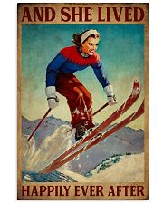 Retro Lived Happily Skiing Girl 11x17 Poster front