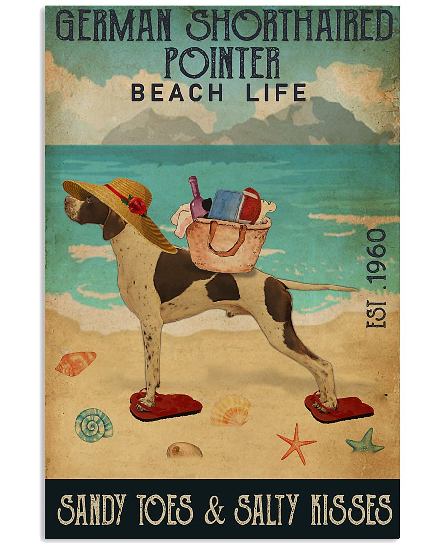 Beach Life Sandy Toes German Shorthaired Pointer 11x17 Poster