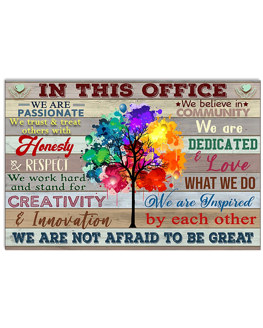 Nurse In This Office Not Afraid To Be Great 17x11 Poster