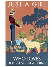 Vintage Girl Loves Gardening Labrador Retriever 11x17 Poster front