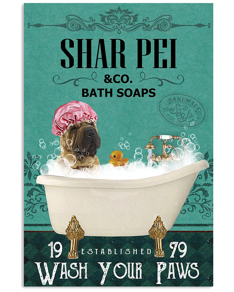 Green Bath Soap Company Shar Pei 11x17 Poster