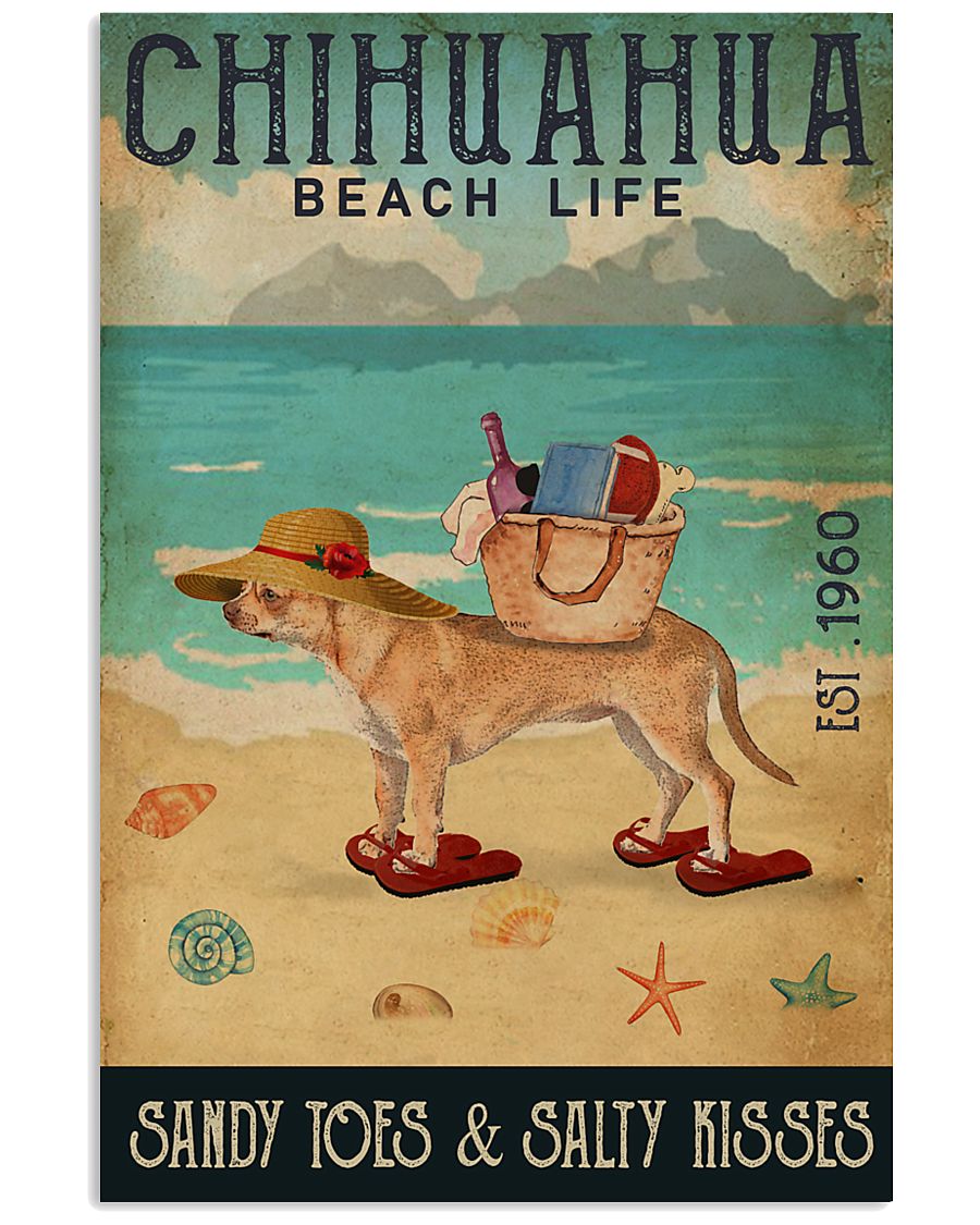 Beach Life Sandy Toes Chihuahua 11x17 Poster