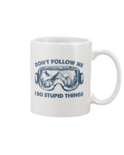 Don't Follow Me I Do Stupid Things Skiing Mug tile