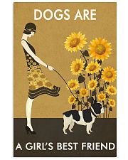 Sunflower Vintage Girl Love Is French Bulldog 11x17 Poster front