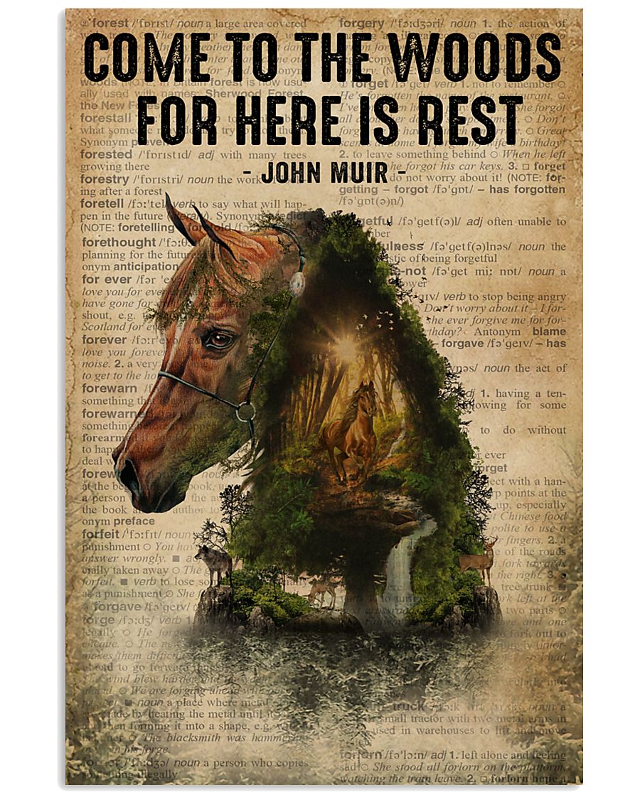 Forest Dictionary Come To The Woods Horse 11x17 Poster
