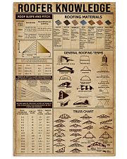 Roofer Knowledge 16x24 Poster front