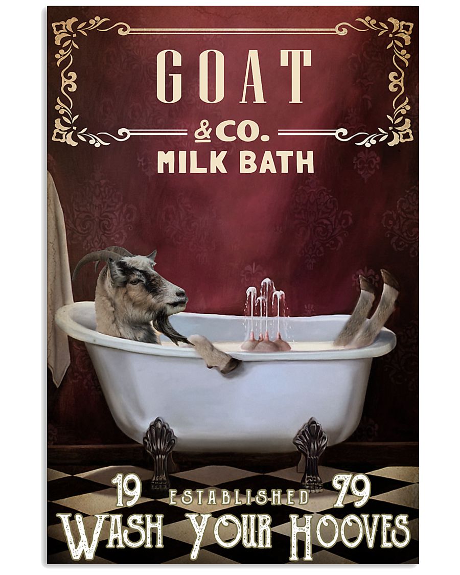 Red Milk Bath Goat 11x17 Poster