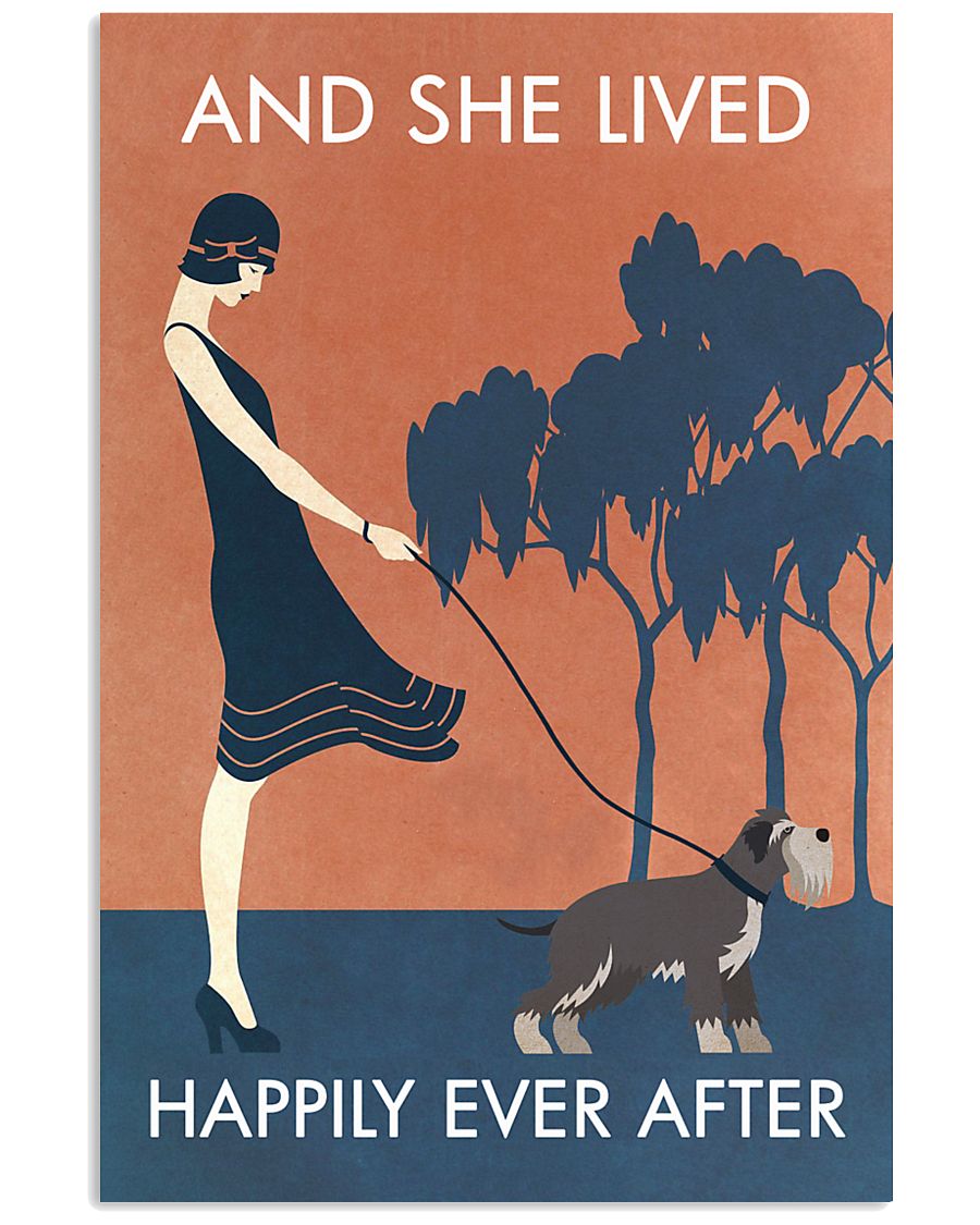 Vintage Girl She Lived Happily Miniature 11x17 Poster