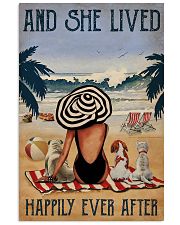 Vintage Beach Lived Happily Dogs Girl 11x17 Poster front