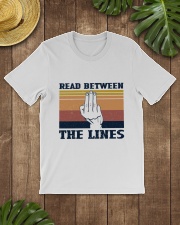Retro Navy Read Between The Lines - On Sale Classic T-Shirt lifestyle-mens-crewneck-front-18