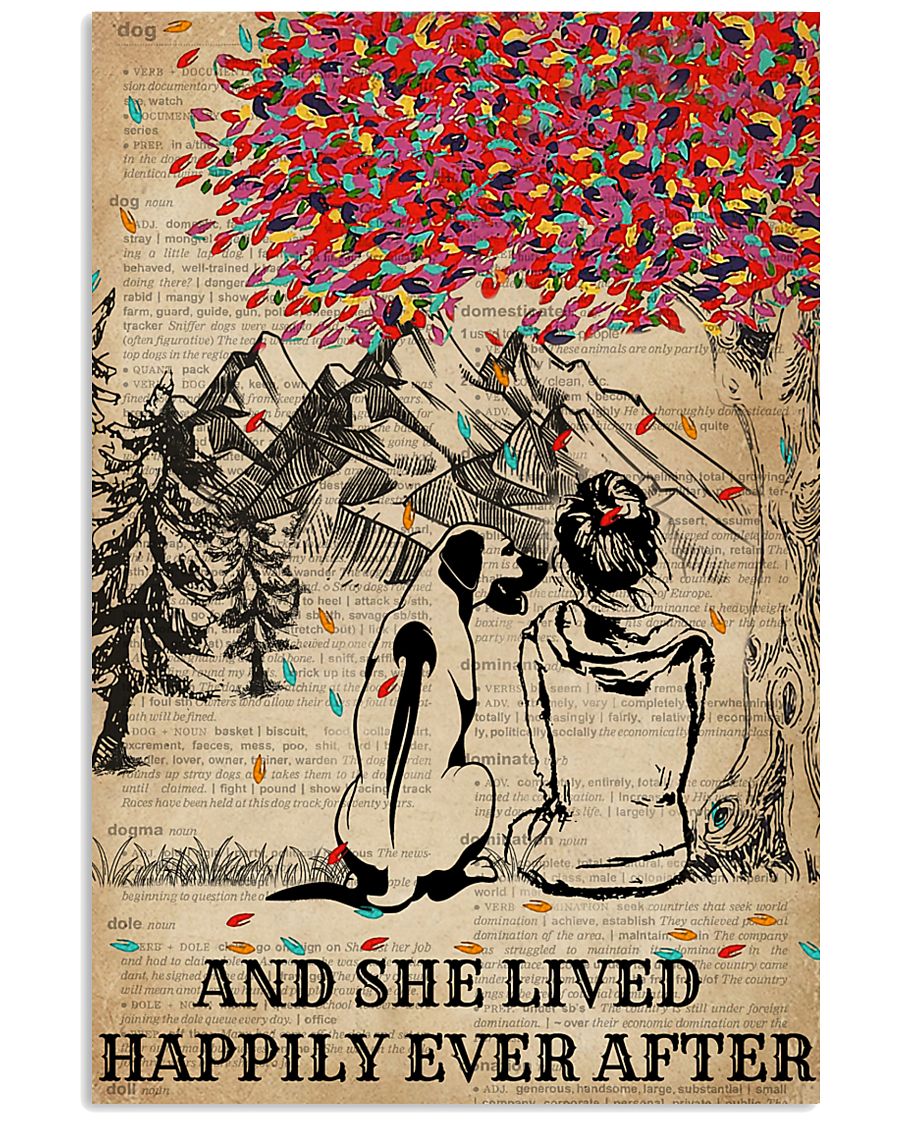 Dictionary Girl Happily Ever Rhodesian Ridgeback 11x17 Poster