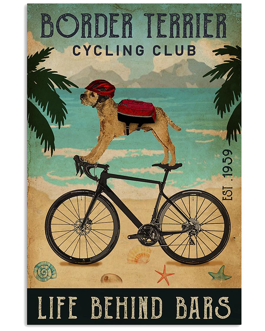 Cycling Club Border Terrier 11x17 Poster