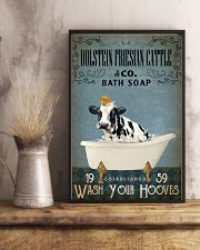 Vintage Bath Soap Holstein Friesian Cattle 11x17 Poster lifestyle-poster-3