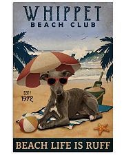 Vintage Beach Club Is Ruff Whippet 11x17 Poster front