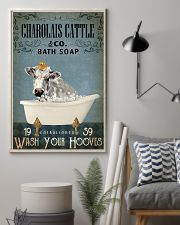 Vintage Bath Soap Charolais Cattle 11x17 Poster lifestyle-poster-1