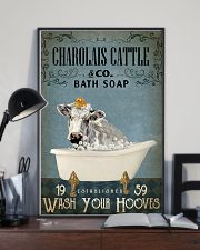 Vintage Bath Soap Charolais Cattle 11x17 Poster lifestyle-poster-2