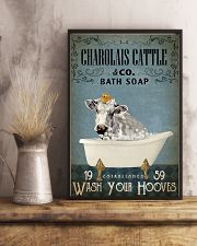 Vintage Bath Soap Charolais Cattle 11x17 Poster lifestyle-poster-3
