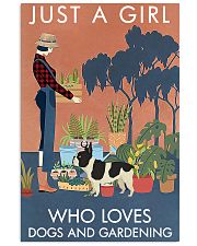 Vintage Girl Loves Gardening French Bulldog 11x17 Poster front