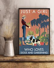 Vintage Girl Loves Gardening French Bulldog 11x17 Poster lifestyle-poster-3