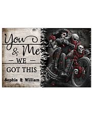 Personalize Motorcycling Skeleton You And Me 24x16 Poster front