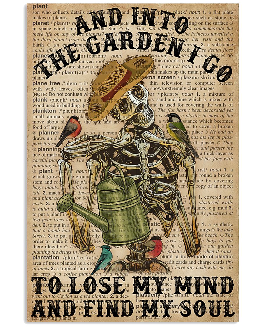 Dictionary Into The Garden Skeleton 16x24 Poster