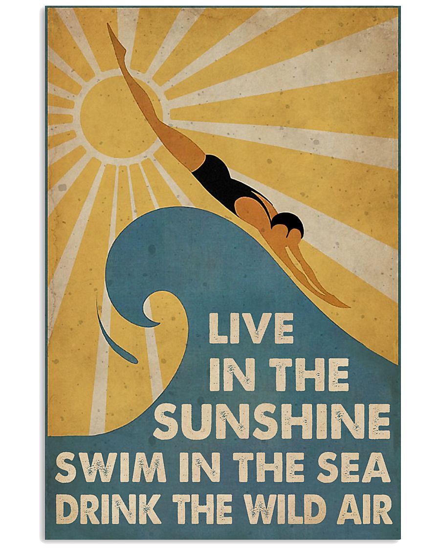 Swimming Live In The Sun 11x17 Poster