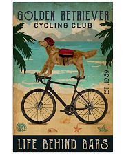 Cycling Club Golden Retriever 11x17 Poster front