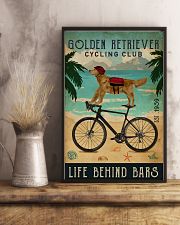 Cycling Club Golden Retriever 11x17 Poster lifestyle-poster-3
