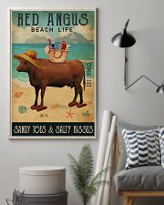 Beach Life Sandy Toes Red Angus 11x17 Poster lifestyle-poster-1