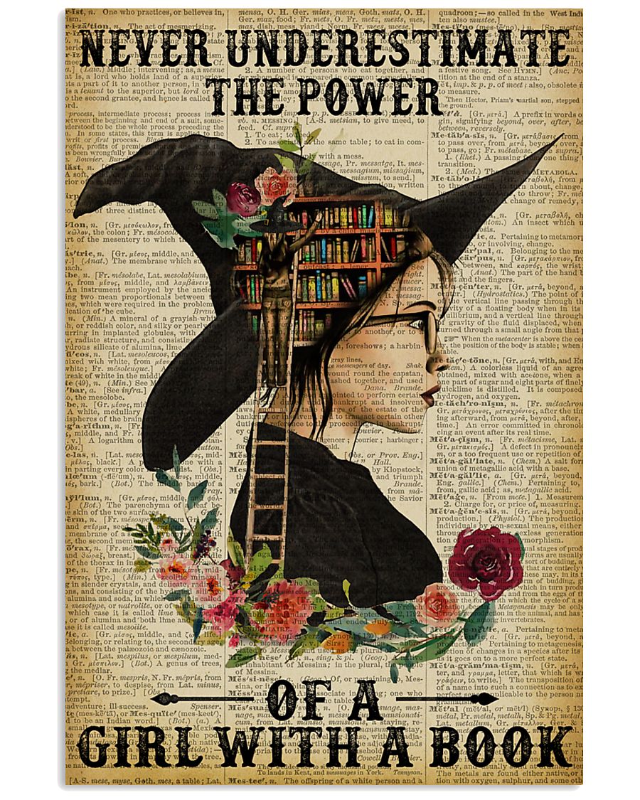 Reading Witch Girl Never Underestimate 16x24 Poster
