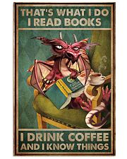 Read Books And Drink Coffee Dragon 11x17 Poster front