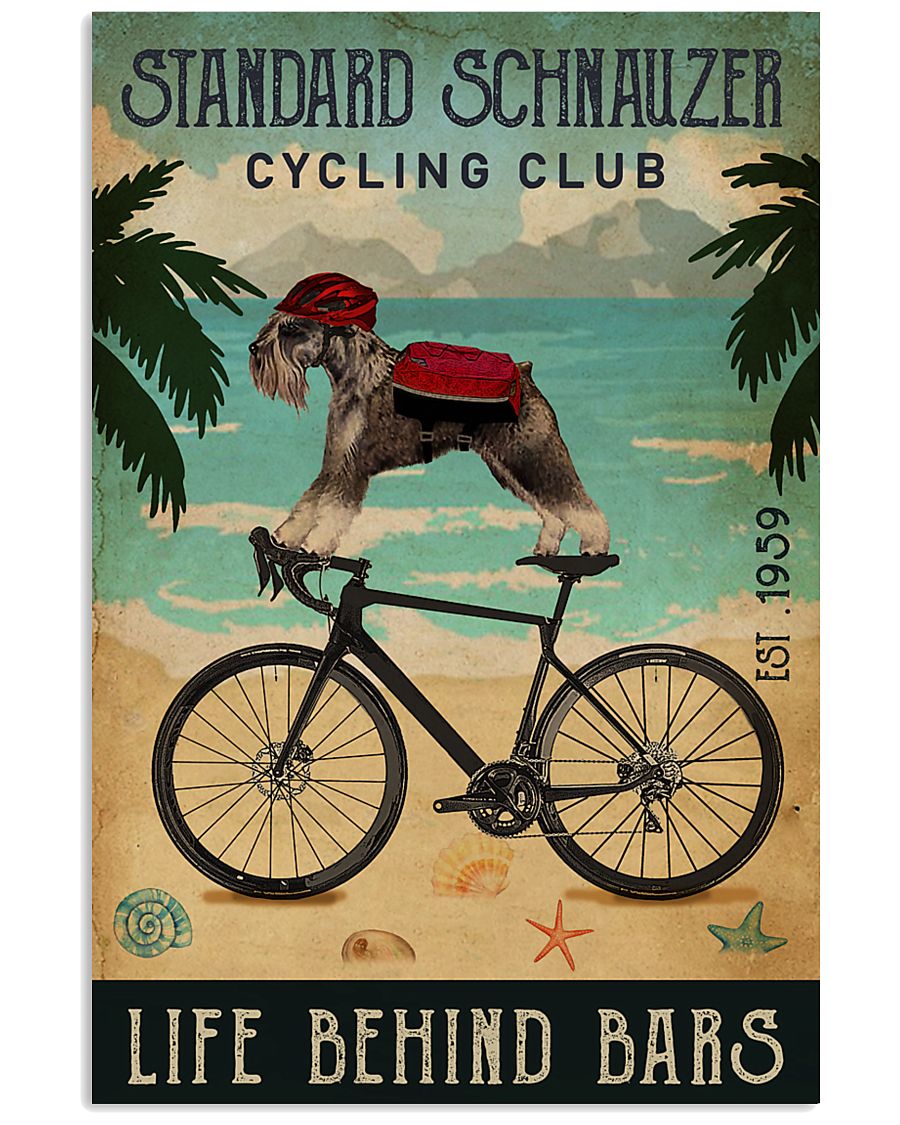Cycling Club Standard Schnauzer 11x17 Poster