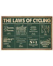 Retro Green The Laws Of Cycling 24x16 Poster front