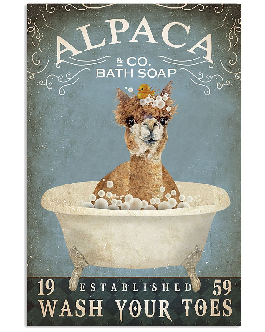 Vintage Bath Soap Alpaca 11x17 Poster