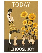 Sunflower Vintage Choose Joy Siamese Cat 11x17 Poster front