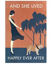 Vintage Girl She Lived Happily Bulldog 11x17 Poster front